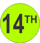 Fourteenth (14th) Fluorescent Circle or Square Labels